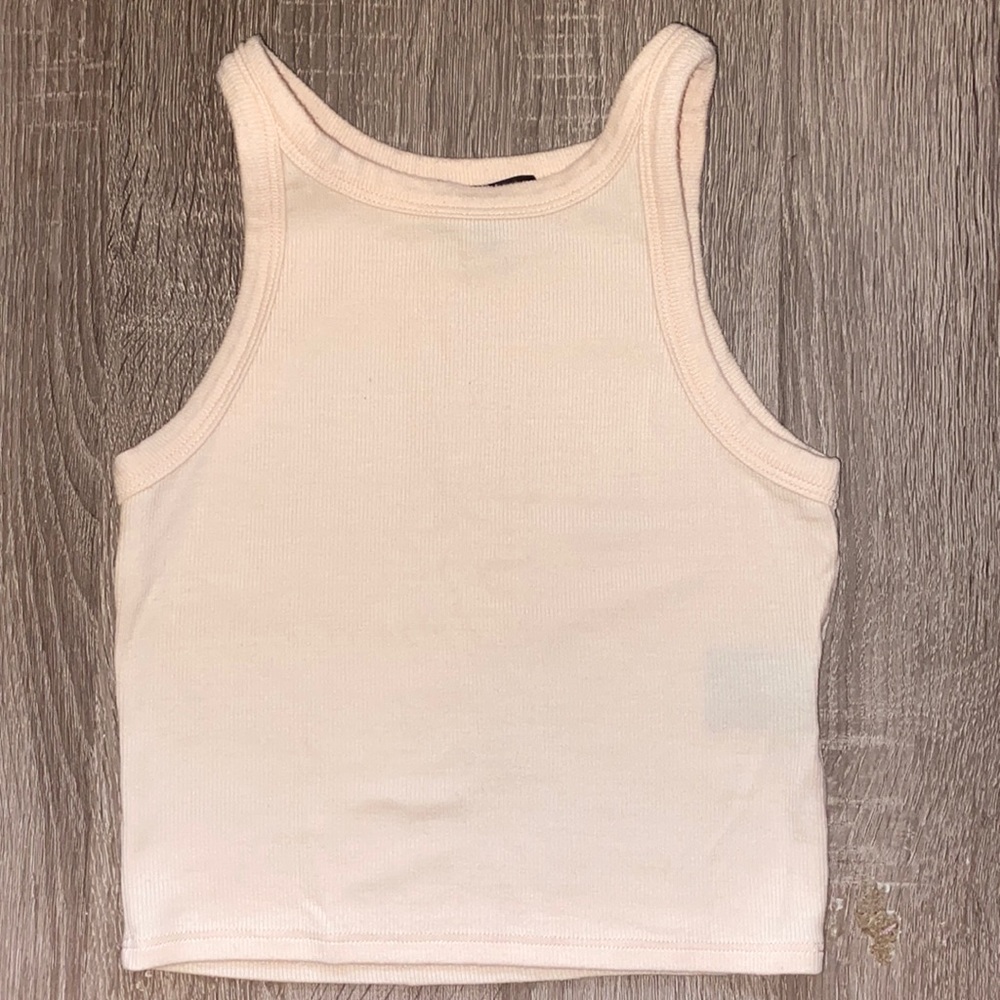 Carbon 38 Crop Halter High Neck Tank Top Tencel